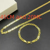 45-60CM Silver 6MM Men's Necklace Bracelet Set Gold Plating Quality Jewelry Accessories - Image 10
