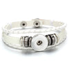 Leather 18MM Snap Button Bracelet Bangle Handmade Braided Leather Snap Bracelets for Women Men Buttons Jewelry - Image 31