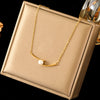 316L Stainless Steel Geometric Pendant Necklace with Colorful Crystal Accents - Image 10