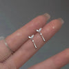 Silver Color Inlaid Zircon Clover Tassel Earrings For Women Delicate Chain Pendant Earring Party Jewelry Accessories Gifts - Image 9