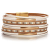 Colorful Square Leather Bracelet for Women Men Boho Metal Tube Multilayer Wrap Wide Bracelets Charm Party Jewelry - Image 2