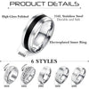 6Pcs Mens Rings 316L Stainless Steel for Men Women Vintage Thumb Engagement Ring Wedding Band Fidget Ring Set Jewel Gift - Image 3