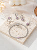 Charm Simple Cube Zirconia Love Design Pendant Necklace Ring Earrings Bracelet Set Banquet Jewelry - Image 3