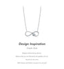 MODIAN 925 Sterling Silver Infinite Love Necklace Romantic Embrace Heart Pendant Link Chain For Women Anniversary Jewelry Gifts
