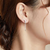 Silver Mono Clip Earrings for Girl CZ Platinum Plated Ear Cuffs Non Piercing for Women Wedding Party Jewelry - Image 3