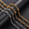 8mm Chic Stainless Steel Chunky Necklace Link Lip Knot Chain for Men Women Punk Hiphop Boy Gold Color Heavy Metal Jewelry Choker - Image 3