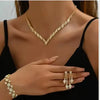 Advanced and Versatile Necklace, Earring, Bracelet, and Jewelry Set Suitable for Wedding, Banquet, and Party Accessories - Image 5