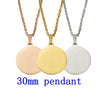10Pcs 45cm 50cm 60cm Blank Round Disc Pendant Necklace Mirror Polish Stainless Steel Chain Necklace For Womens - Image 9