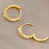 Silver Crystal Zirconia Hoop Earrings for Women Vintage Simple Round Ring Circle Earrings Punk Jewelry Party Gifts - Image 6