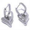 316L Stainless Steel Heart Love Drop Hoop Earrings Sleek Stain Less Metal Jewelry Valentines Gift - Image 7