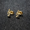 1 Pair Mini Music Earrings Stainless Steel Lovely Small Ear Studs for Women Charm Musical Note Earring Jewelry Gift - Image 3
