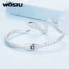 Silver Color Classical Snake Open Bangle Bracelets For Women Men Green White Zircon Charm Bracelet Unique Jewelry Gift - Image 6