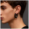Unisex Stainless Steel Rectangular Hoop Earrings for Men Women Punk Rock Triangle Huggie Earrings Piercing Jewelry Gifts - Image 2