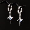 Punk Witch Ear Piercing Round Hoop Pins Cat Star Dangle Earring Stainless Steel Cross Earrings For Women Men Accessories Jewelry - Image 19