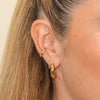 Yuxintyome Silver Ear Needle set with diamond star hoop earrings for women ear clip retro Wedding Jewelry - Image 2