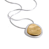 Double Round Pendant Necklace Metal Stainless Steel Daily Jewelry Recommend - Image 8