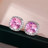 Ne'w Bright White/Yellow/Pink CZ Stud Earrings for Women Contracted Jewelry Wedding Engagement - Image 34
