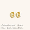 1/3Pairs Piercing Statement Triple Paved Hoop Earrings CZ Stone Gold Color Copper Huggies Cartilage Earrings For Women Jewelry - Image 12