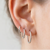 1.6mm Thin Dainty Stainless Steel Hoop Earrings for Women Men Stackable Minimalist Tiny 6-16mm Round Gold Color Huggies Jewelry - Image 4