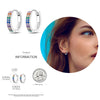 Silver Hoop Earrings For Woman Zircon Heart Shape Star Eardrop Earring Jewelry - Image 42