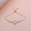 Oval Shape Shell Zircon Virgin Mary Push Pull Adjustable Bracelet Women Classic Versatile Jewelry - Image 5