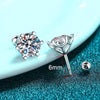 Earrings Silver Round Cut Stud Earrings Piercing Earrings for Men and Women Jewelry - Image 2