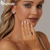 Silver Retro Iris Ring Openwork Flower Pattern Purple Zircons Twisted Band for Women Statement Party Jewelry - Image 4