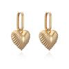 Silver/Gold Color Big Heart Drop Earrings For Elegant Women Party Jewelry Accessories - Image 5