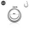 1pcs Titanium Silver&Gold Color Moon Septum Nose Ring Hinged Clicker Nipple Ring Ear Studs Lobe Cartilage Piercing Jewelry - Image 8