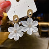Texture Imitation Pearl Flower Drop Earrings Korean Earring for Woman Party Jewelry Gifts - Image 8