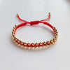 Handmade Braided Bracelet Jewelry for Women 4mm Gold Plated Beads Bracelets - Image 6