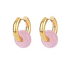 Stone Drop Earrings for Women Stainless Steel Gold Color Opal Round Earrings Wedding Christmas Jewerly Gift - Image 9