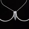 Stonefans Rhinestones Heart Tassel Bra Bracket Chain Jewelry Bikini Chain Luxury Sexy Body For Women 2022 Rave Accessories Party