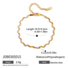 Minimalist Gold Color Plated Stainless Steel Hammer Pattern Geometric Chain Bracelet Heart shaped Hollow out Stackabl - Image 9