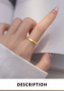 MODIAN 925 Sterling Silver Minimalism Frosted Trendy Open Ring Fish Gold Color Adjustable Size 6-8 Rings for Women Fine Jewelry
