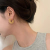 Silver Color Round Twisted Bead Hoop Earrings for Women Jewelry Light Accessories - Image 2