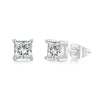 Square Cubic Zirconia Stud Earrings in Gold-Tone or Silver-Tone - Image 8