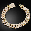 BulingBuling Mens Cuban Bracelet Full Diamond-Rhombus Design Sparkling Jewelry for Him - Image 4