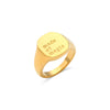 Engrave Jewelry Gift Minimalist Letter Word Suqare Stainless Steel Ring Gold Ring Plated For Women - Image 10