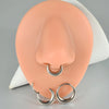 1pcs Titanium Silver&Gold Color Moon Septum Nose Ring Hinged Clicker Nipple Ring Ear Studs Lobe Cartilage Piercing Jewelry - Image 5