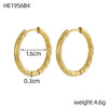 Carlidana Vintage Irregular Hammered Huggie Hoop Earrings Pvd Gold Plated Jewelry Stainless Steel Earrings Women Gifts - Image 7
