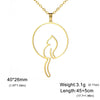 Kitten Cat Pendant Necklace For Women Stainless Steel Cold Color Lovely Cats Animal Neck Chain Jewelry Gift - Image 15