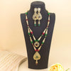 Sunspicems Chic Moroccan Beads Necklace Double Layered Chain Arabic Bridal Jewelry Necklace Earring Sets Banquet Daily - Image 1