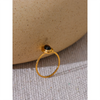 Stone Stainless Steel Oval Thin Chic Ring Women Pvd Plated Jewelry Accessories Gift - Image 5