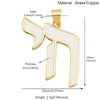 2pcs/lot Hebrew Life Love Star Colorful Shell Charm Pendant, Gold Plated Jewelry Necklace Bracelet Accessories - Image 20