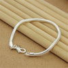 Silver Cute Buckle Side Chain Bracelet for Women Men Charm Party Gift Wedding Jewelry - Image 25