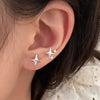 Silver Hoops Earrings for Women Simple Irregular Versatile Round Circle Earrings Prevent Allergy Jewelry Party Gift - Image 15
