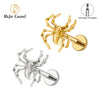 Titanium Spider Labret Lip Ring Tragus Cartilage Conch Flat Helix Stud Earring Halloween Piercing Jewelry - Image 1