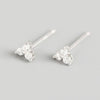 Stainless Steel Hoop Earrings with Multicolor Zircon Details - Image 9