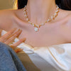 Romantic Niche Pink Sweet Flower Collarbone Chain Versatile Temperament Necklace Women's Pearl Fringe Collarbone Chain - Image 6